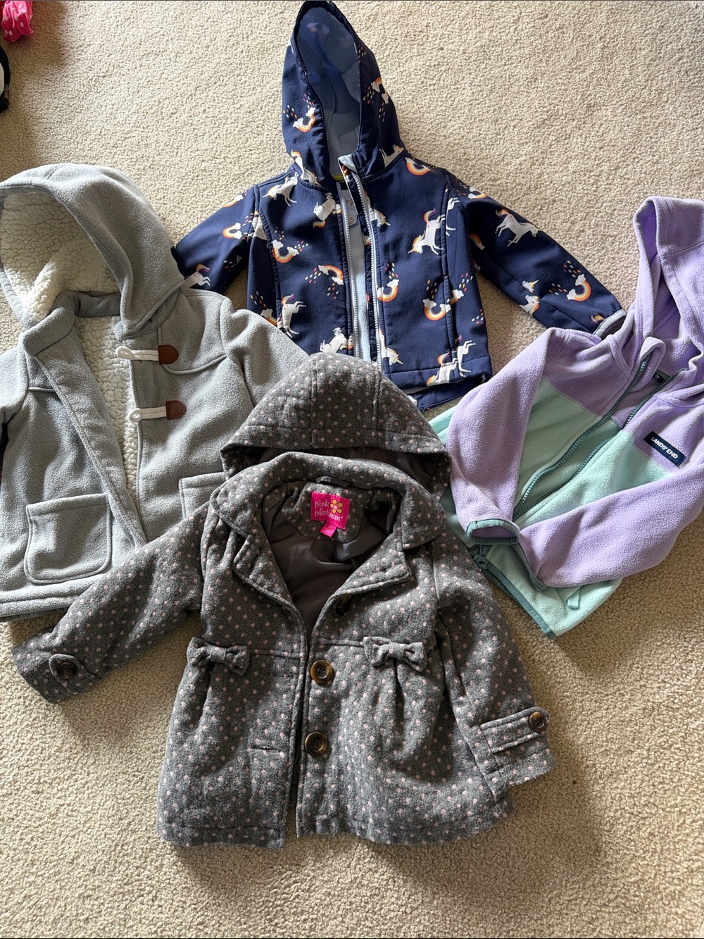 Toddler 2t hooded jackets bundle for every season!